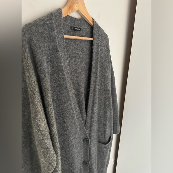 Eileen fisher $395 button down Alpaca knit cardigan size XL - Picture 5 of 10